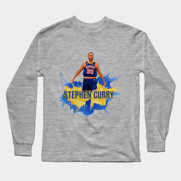 Steph Curry Record 3-pointers (3s) Golden State Warriors #30 Long Sleeve T-Shirt by Lindsey625